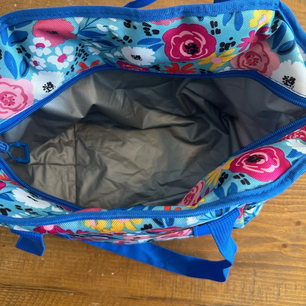 NWT Mainstays Insulated lunch tote floral design 14 x 8”